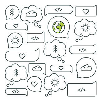 Chat bubble doodle pattern